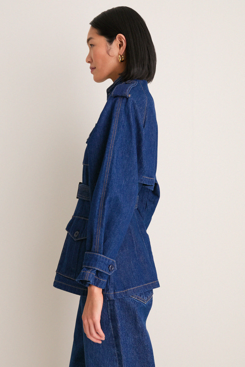 Hillsten Wash Rigid Denim Woven Field Jacket