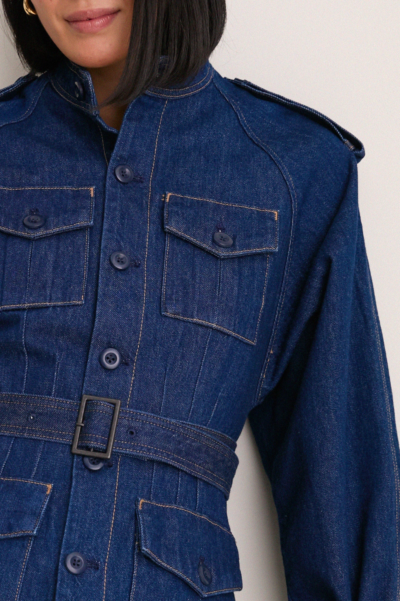 Hillsten Wash Rigid Denim Woven Field Jacket