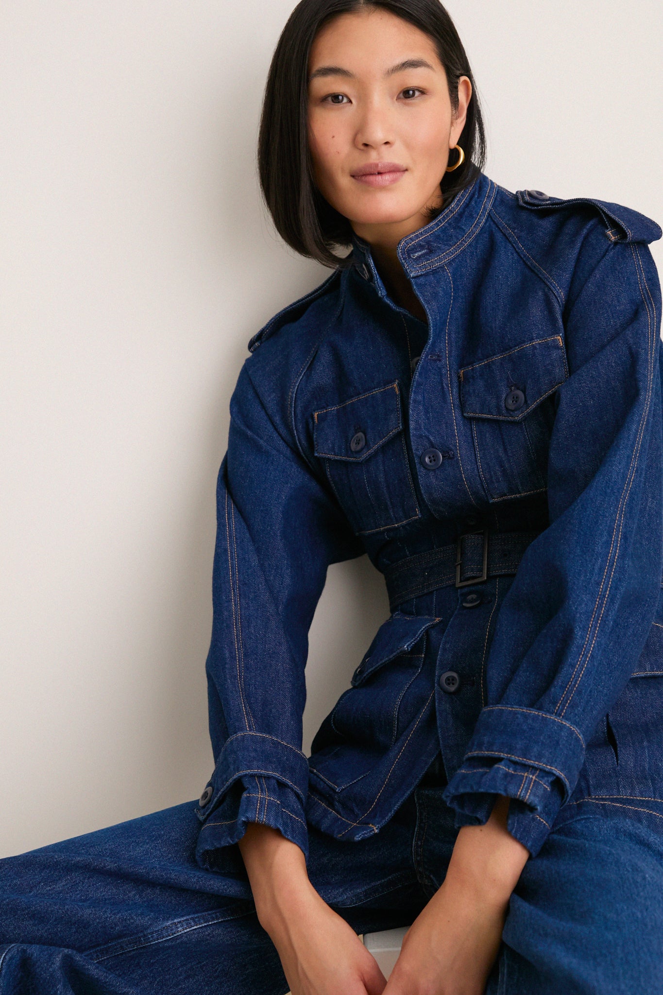 Hillsten Wash Rigid Denim Woven Field Jacket