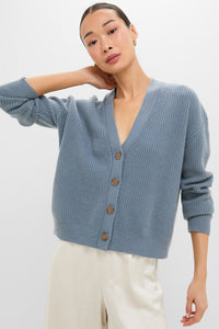 Seaside Cropped Cashmere Cocoon Cardigan