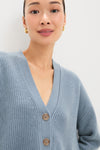 Seaside Cropped Cashmere Cocoon Cardigan