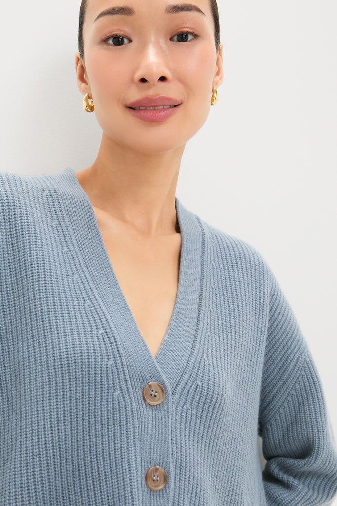 Seaside Cropped Cashmere Cocoon Cardigan