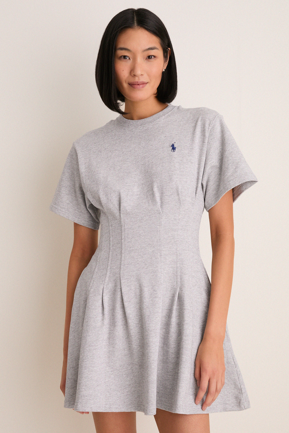 Cobblestone Heather Jersey Knit Crewneck Mini Dress | Polo Ralph Lauren Cobblestone Heather Jersey Knit Crewneck Mini Dress | Polo Ralph Lauren