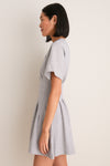 Cobblestone Heather Jersey Knit Crewneck Mini Dress