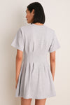 Cobblestone Heather Jersey Knit Crewneck Mini Dress