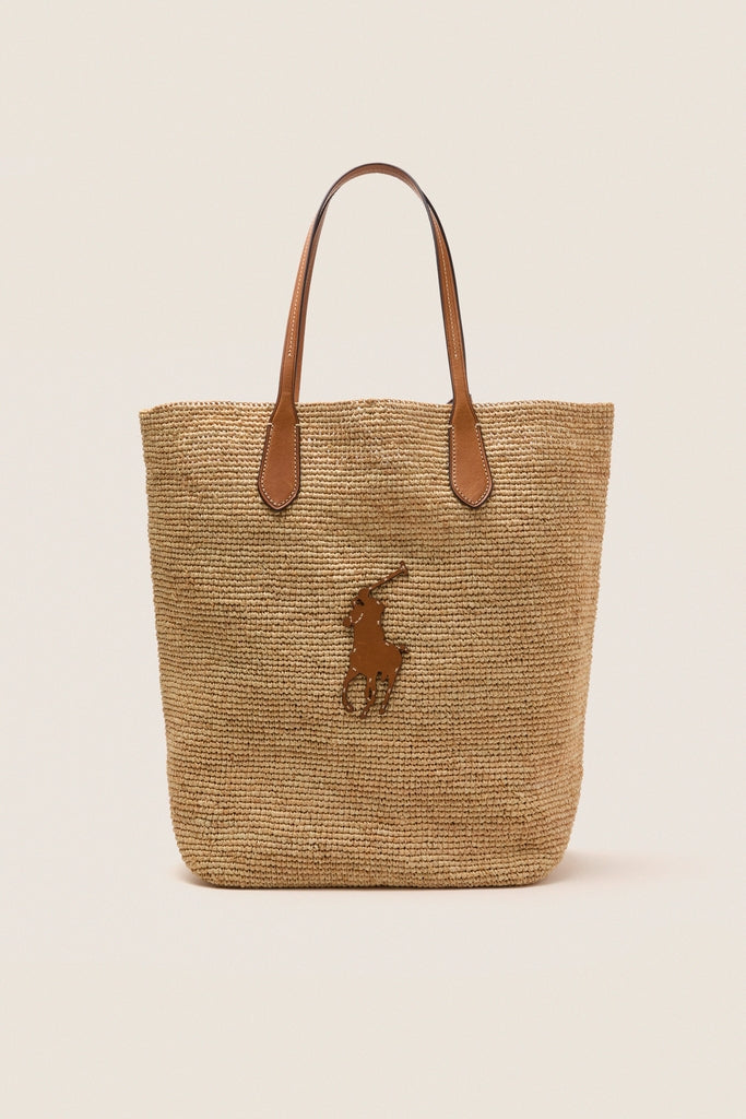 Natural Cuoio Raffia Tote