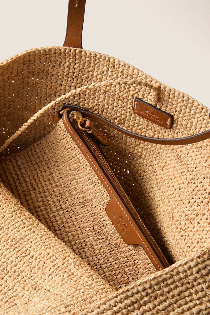 Natural Cuoio Raffia Tote