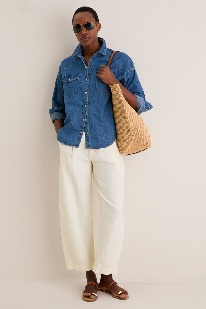 Natural Cuoio Raffia Tote