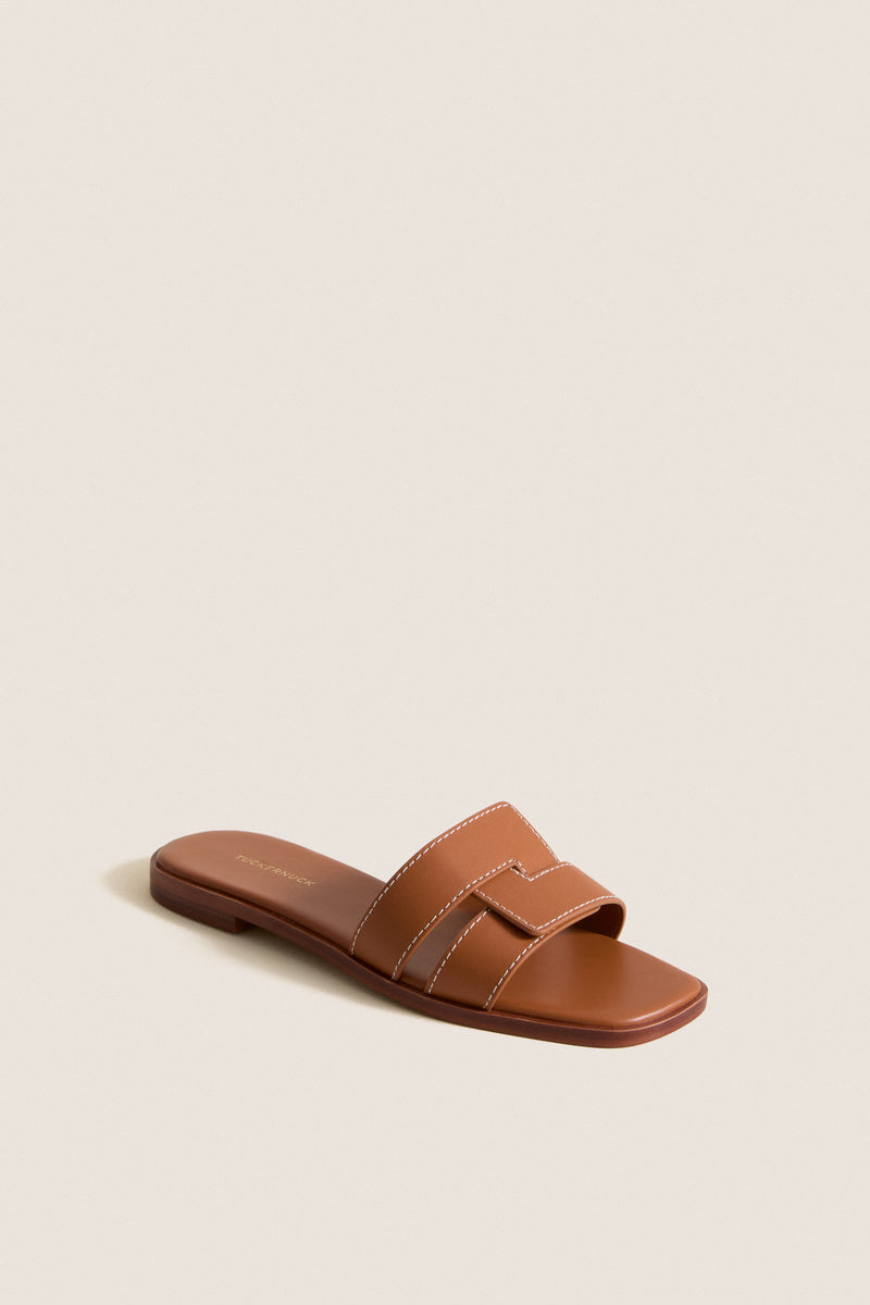 Cognac Leather Muse Sandals