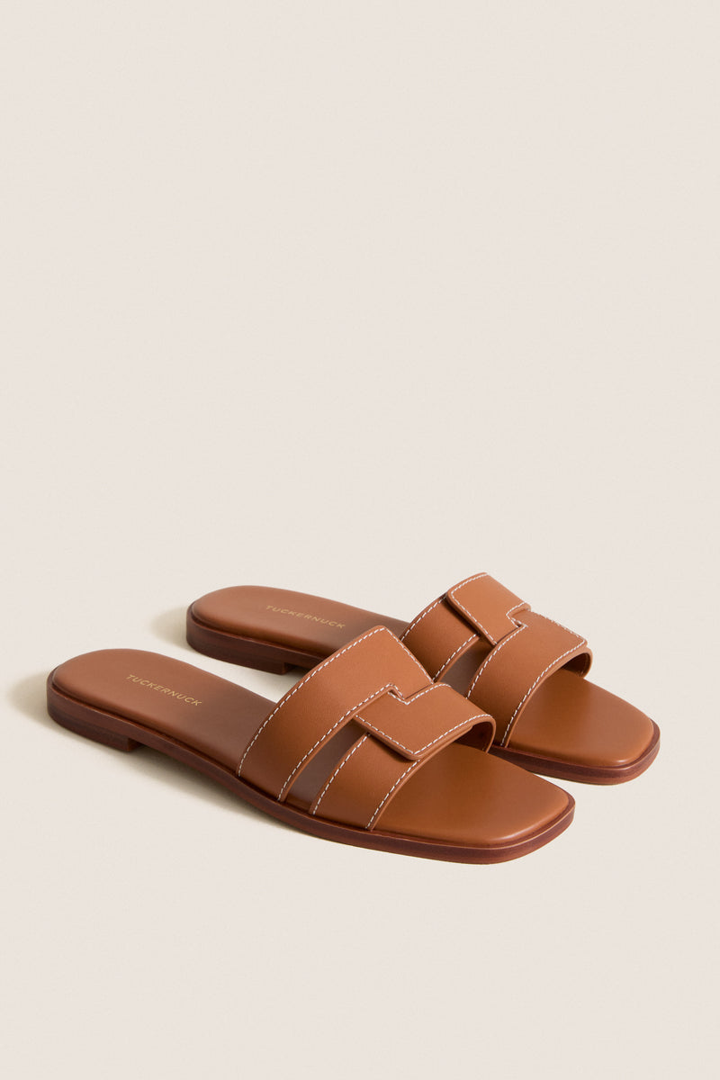 Cognac Leather Muse Sandals