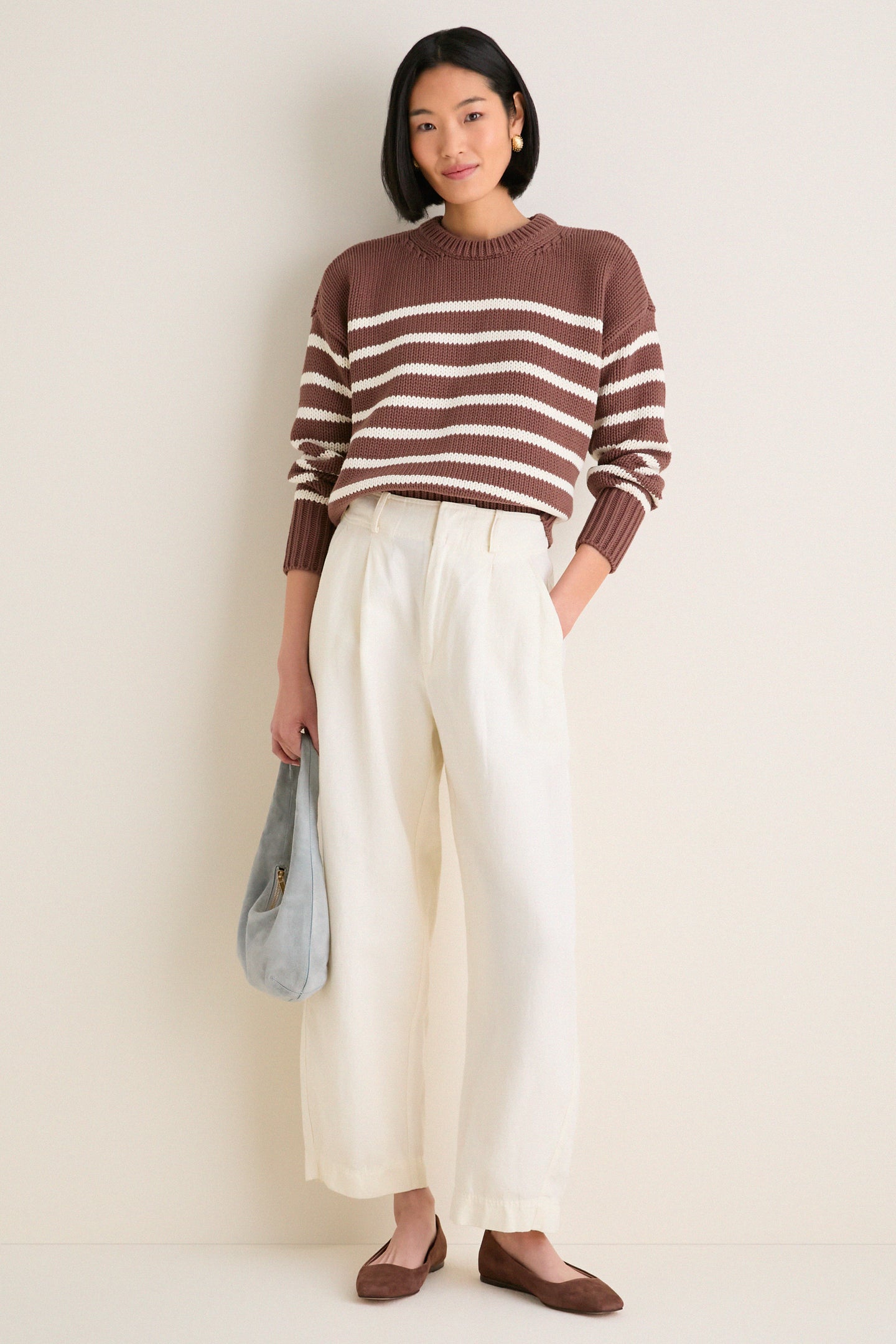 Chocolate Suede Nadia Flats