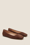 Chocolate Suede Nadia Flats