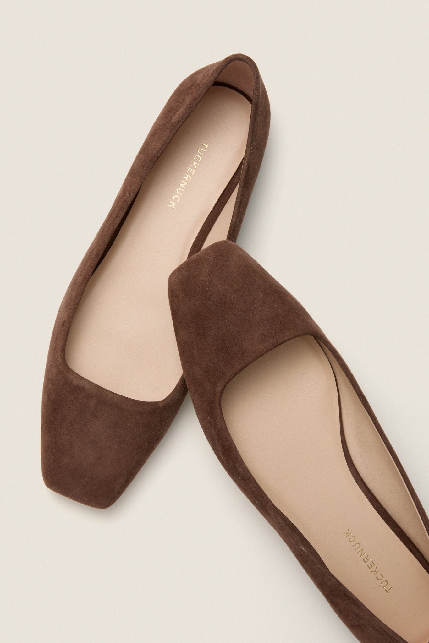 Chocolate Suede Nadia Flats