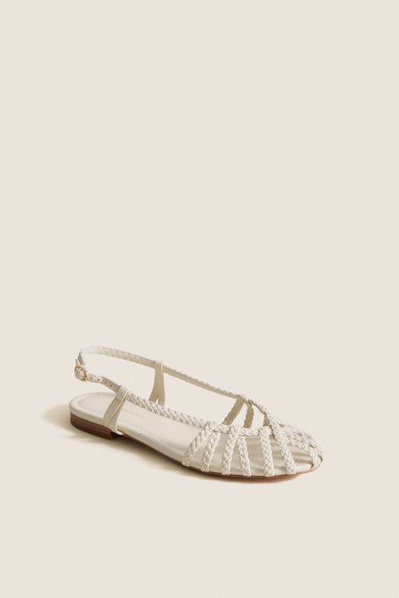 White Leather Anabel Sandals