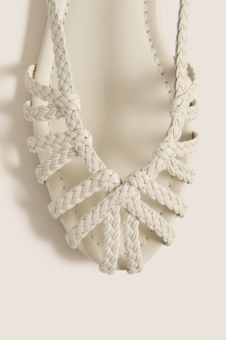 White Leather Anabel Sandals