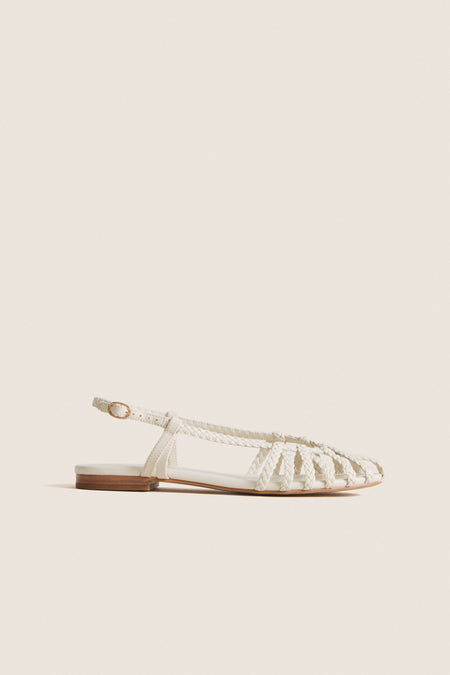 White Leather Anabel Sandals
