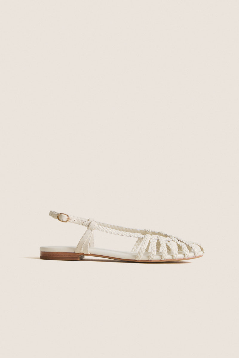 White Leather Anabel Sandals