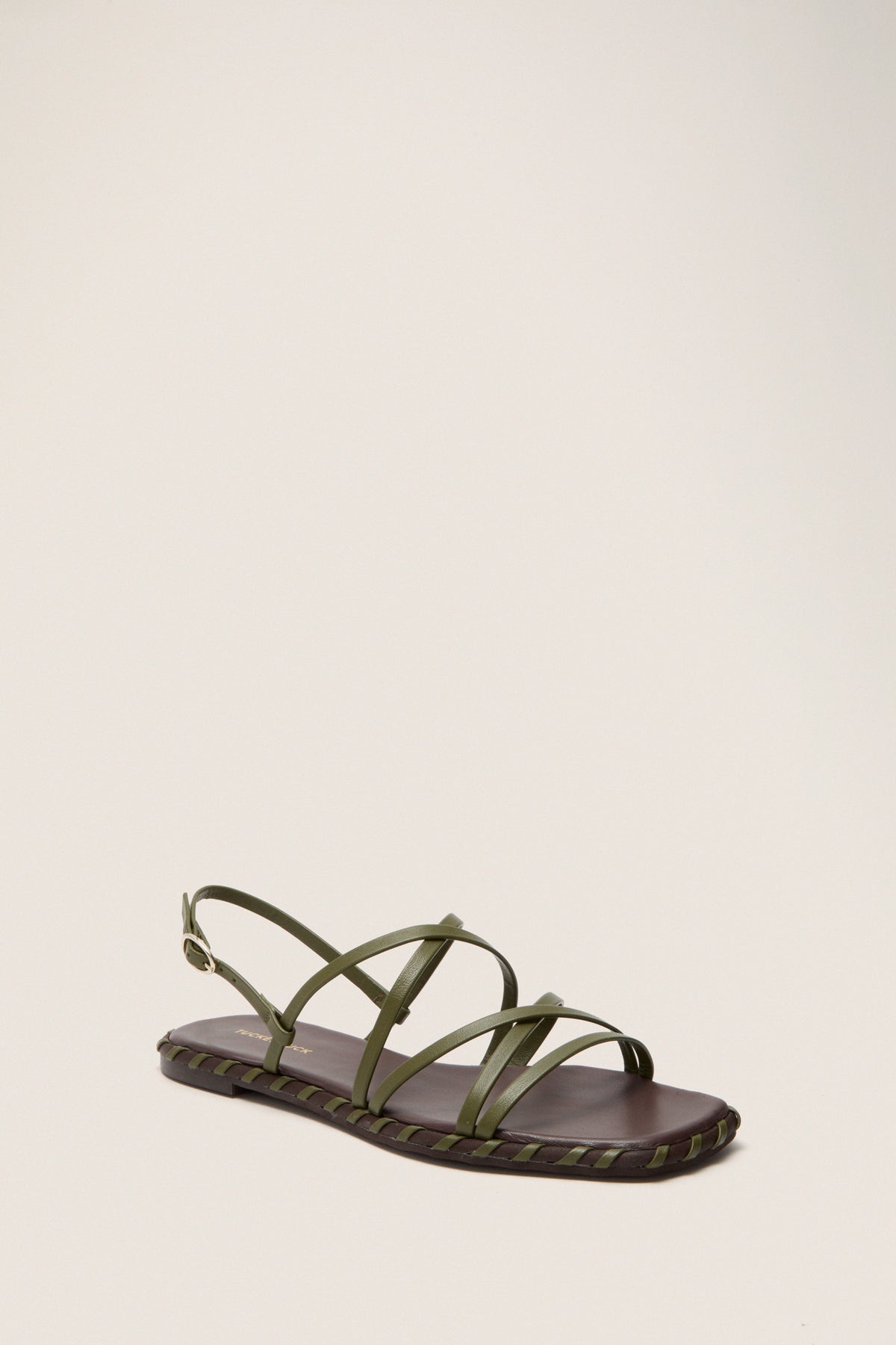 Olive Leather Marley Sandals