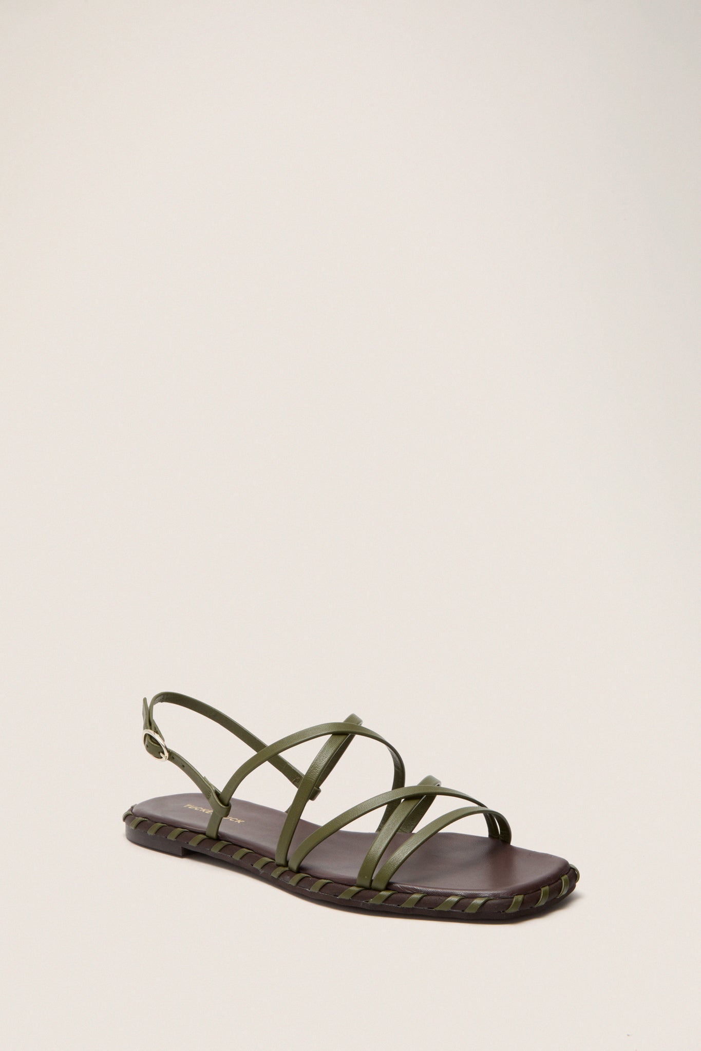 Olive Leather Marley Sandals