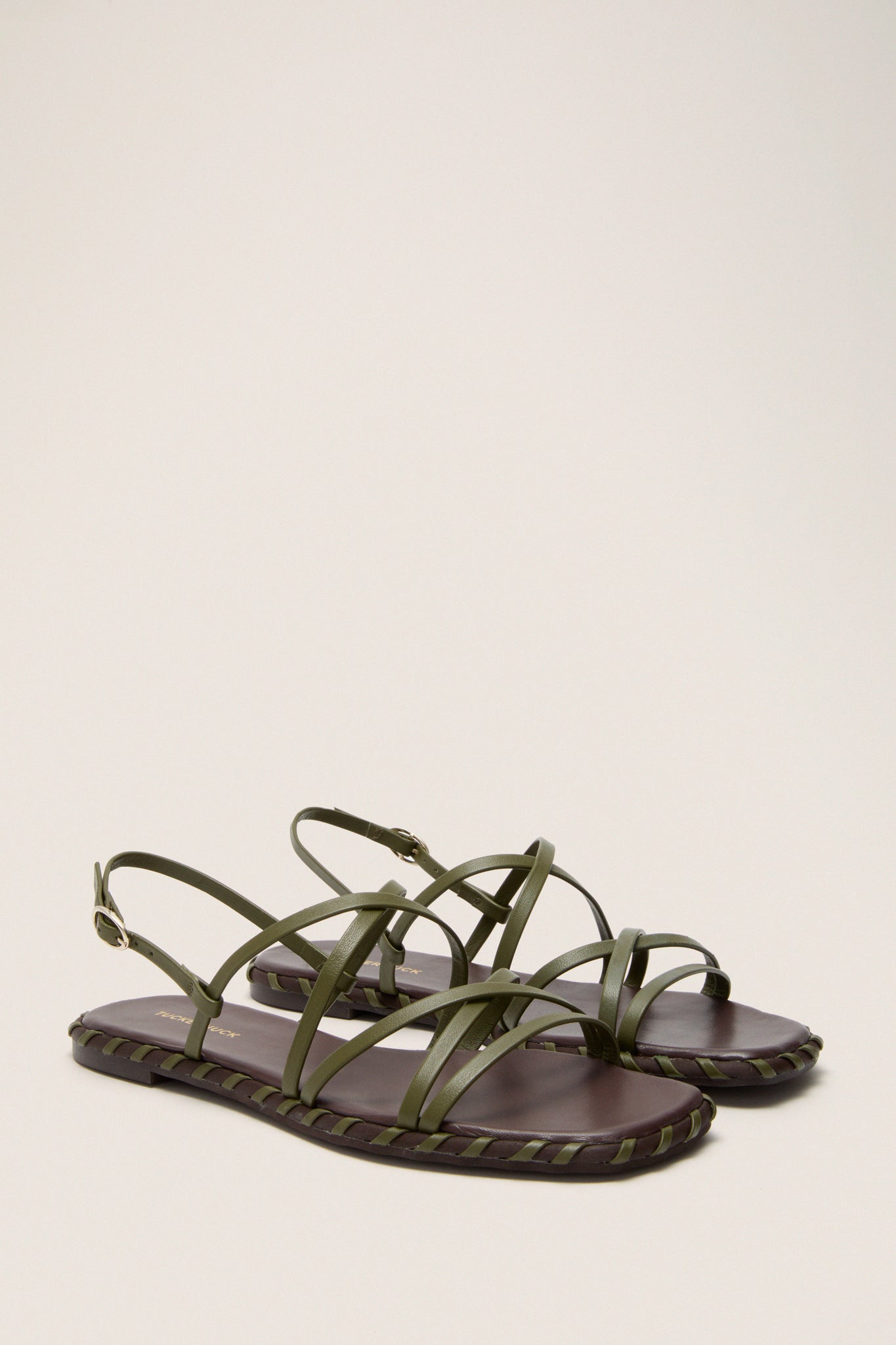 Olive Leather Marley Sandals