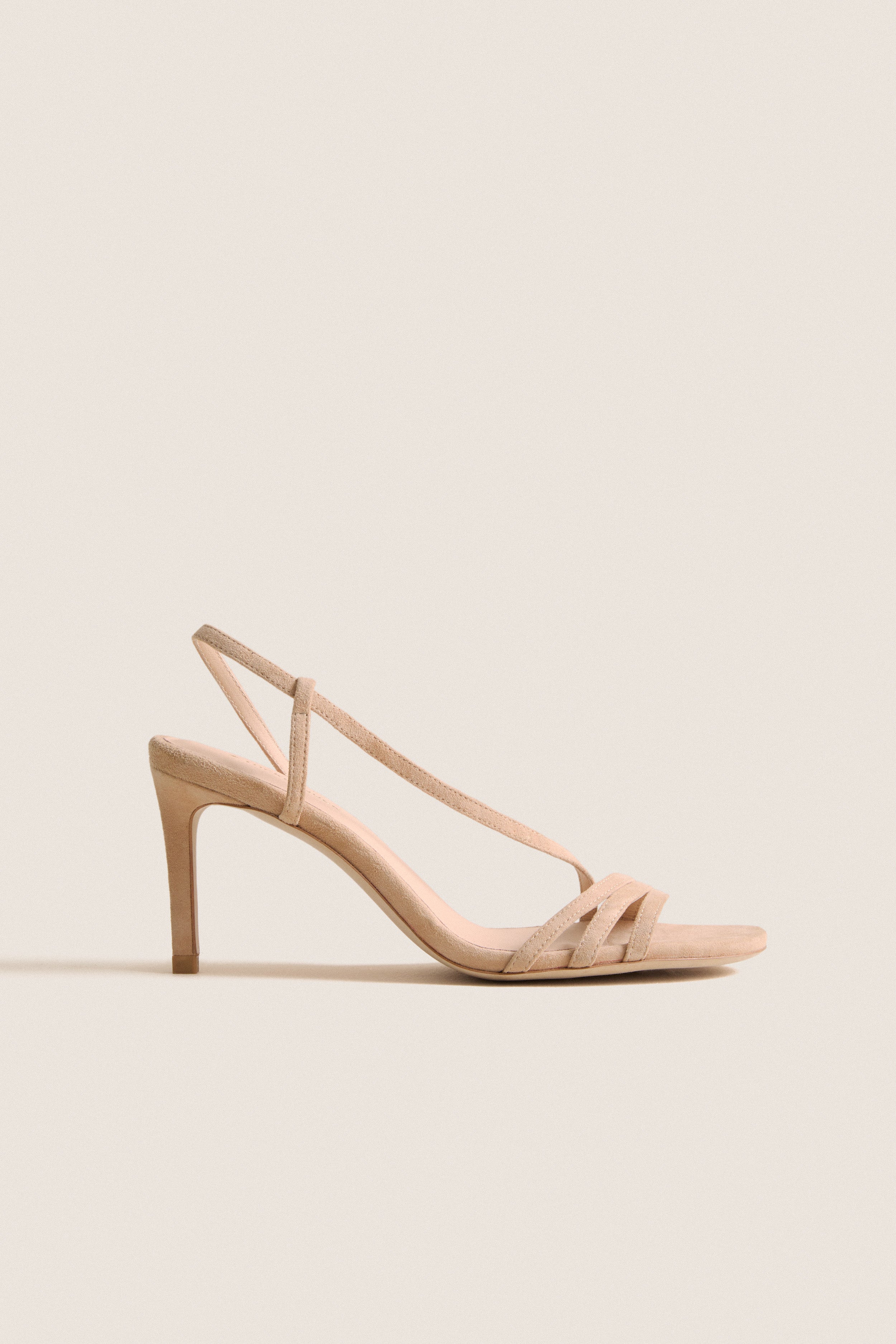 Nude Suede Scarlet Heels