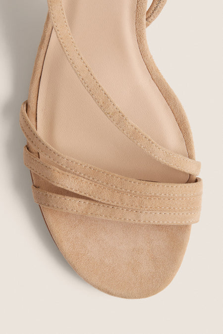 Nude Suede Scarlet Heels