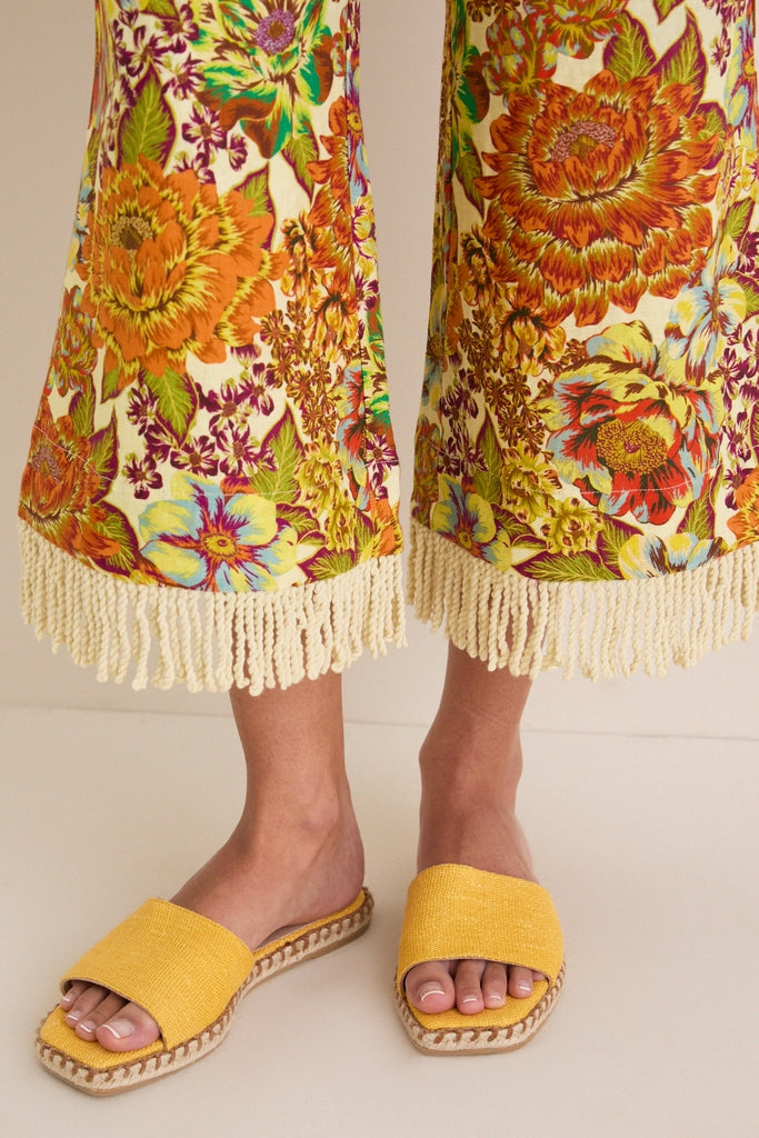 Marigold Canvas Veronica Sandals