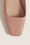 Pink Embossed Leather Nilli Flats