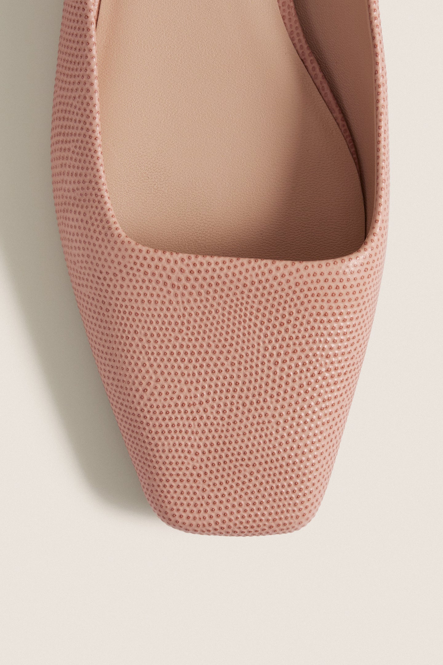 Pink Embossed Leather Nilli Flats