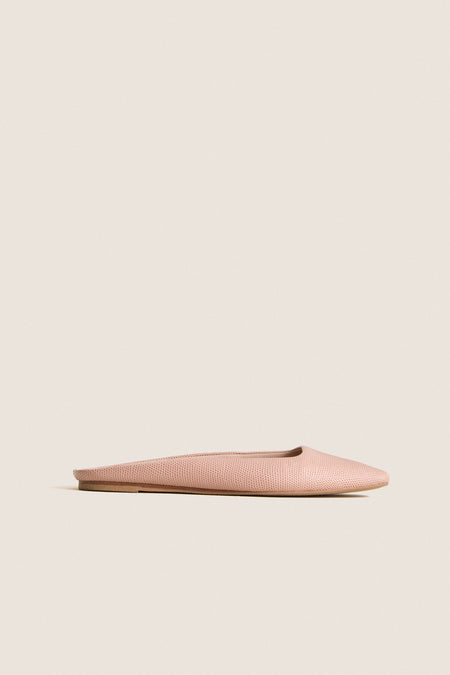 Pink Embossed Leather Nilli Flats