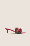 Rainbow Raffia Christy Heels