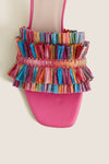 Rainbow Raffia Christy Heels