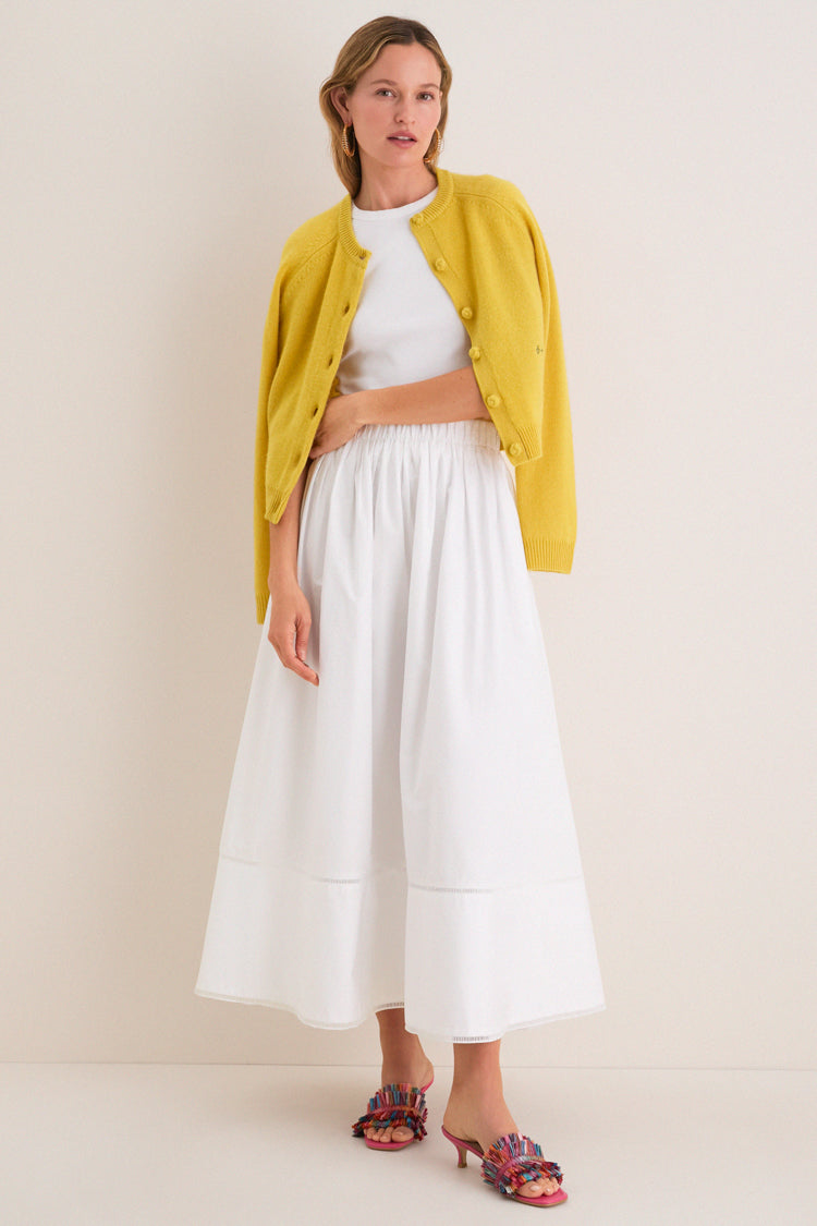 Marigold Cashmere Knot Button Phoebe Cardigan