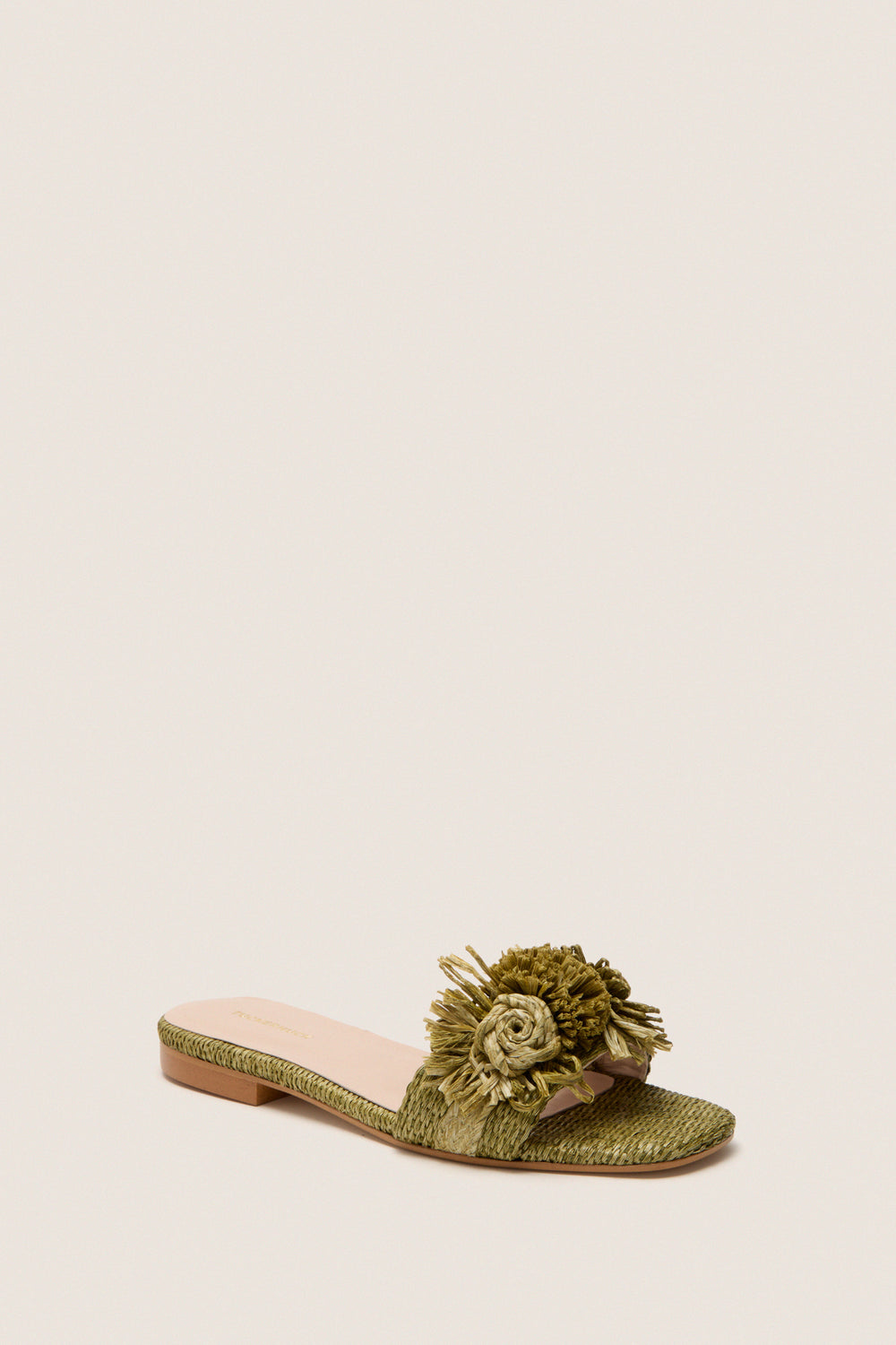 Green Raffia Nicola Sandals