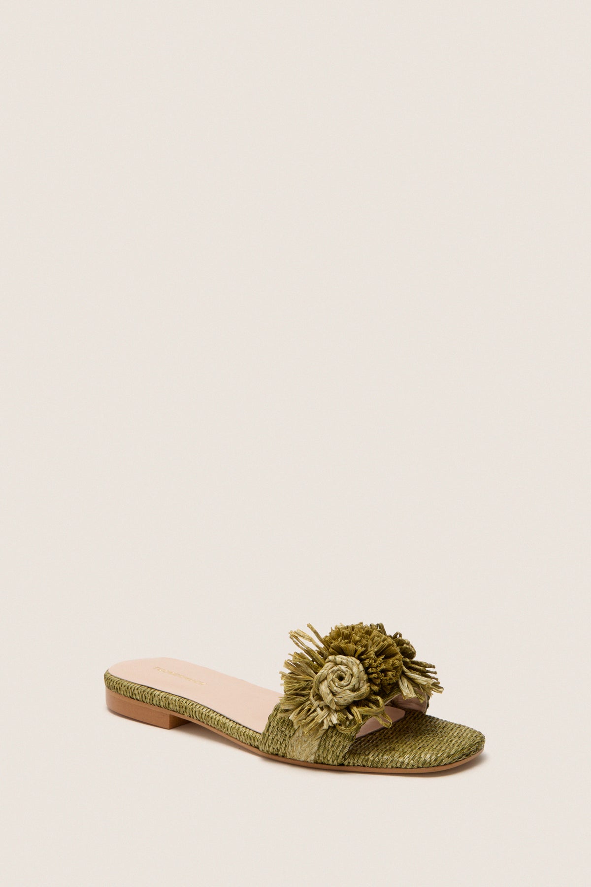 Green Raffia Nicola Sandals