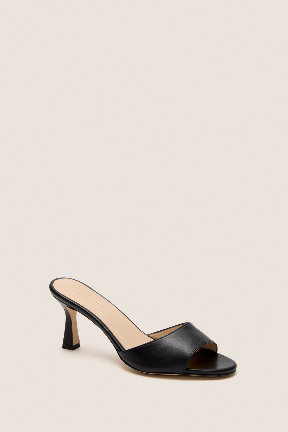 Black Leather Sky Heels