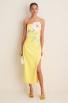 Lemon Yellow Embossed Leather Scarlet Heels