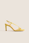 Lemon Yellow Embossed Leather Scarlet Heels