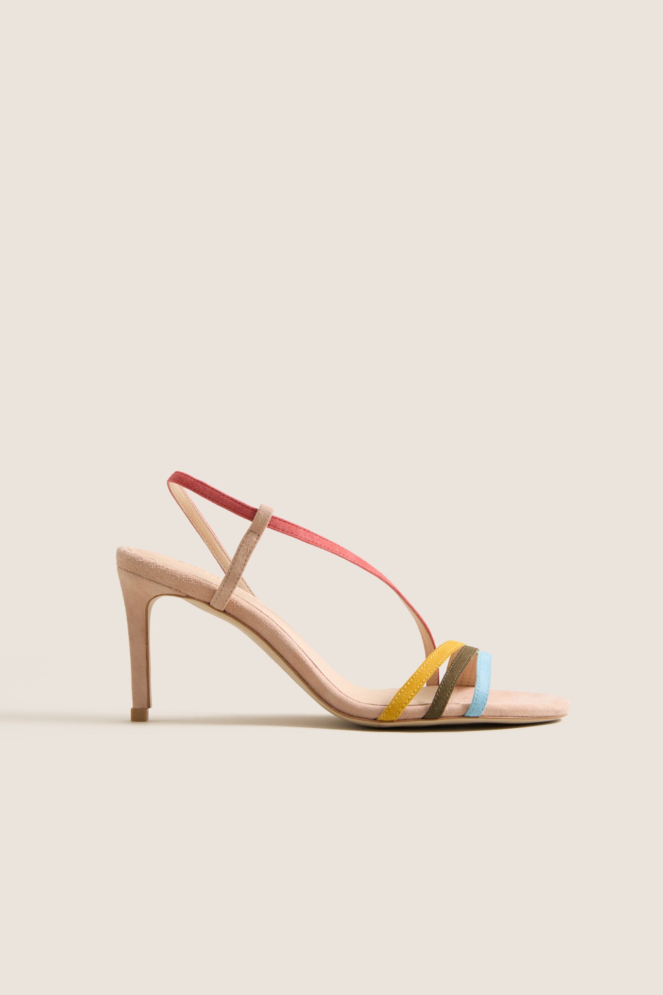 Rainbow Suede Scarlet Heels