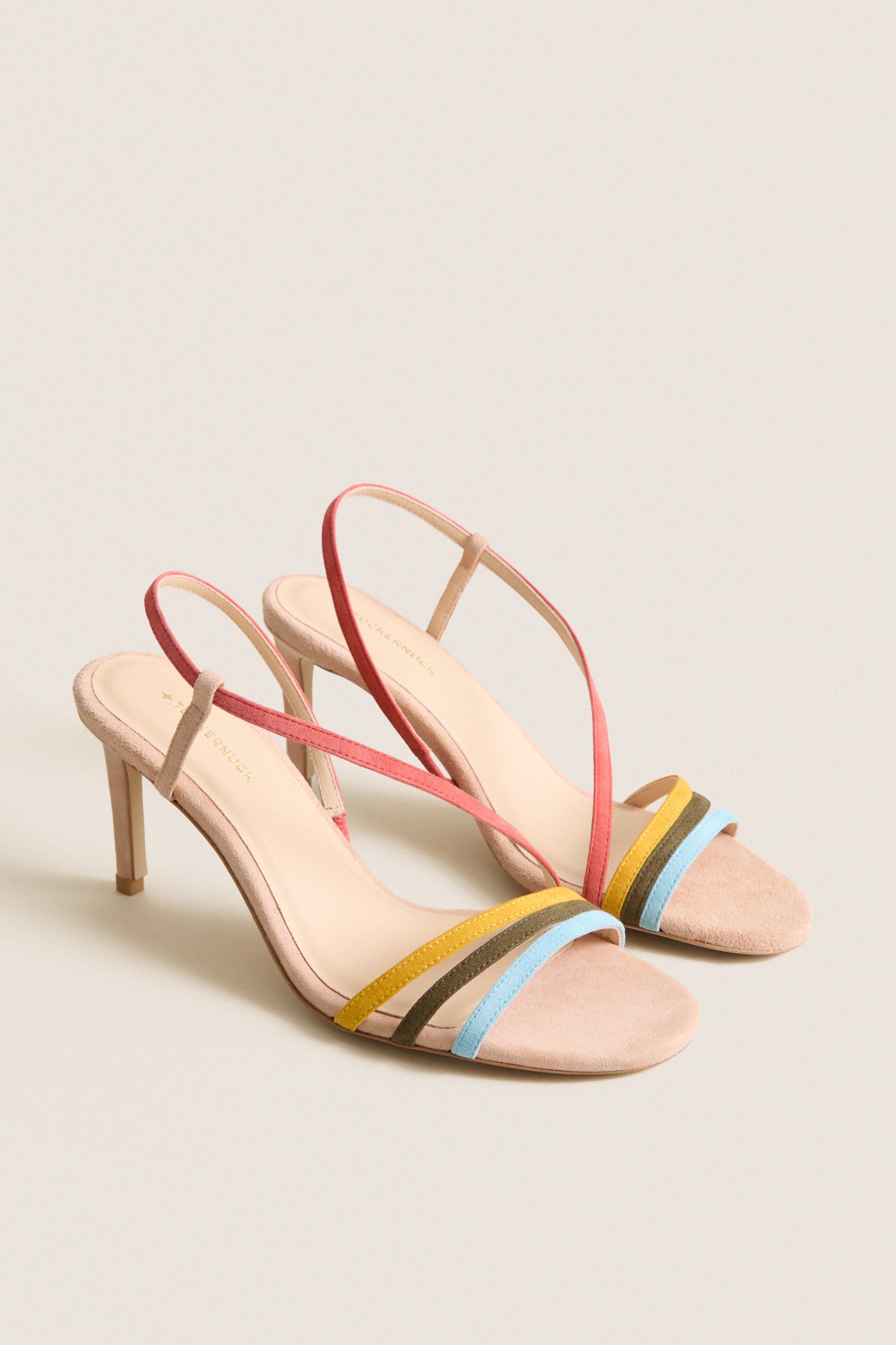 Rainbow Suede Scarlet Heels