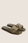 Olive Nubuck Muse Sandals