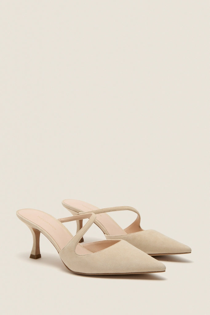 Nude Suede Mimi Heels