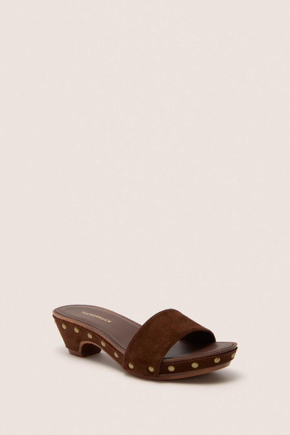 Chocolate Suede Rosalie Clog Sandals