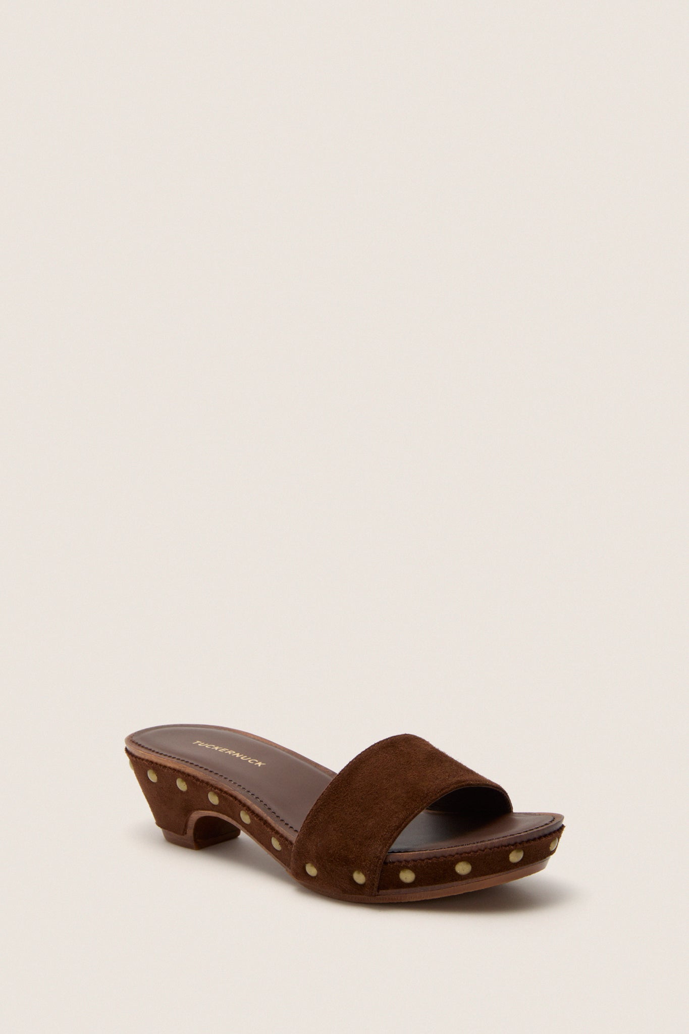 Chocolate Suede Rosalie Clog Sandals