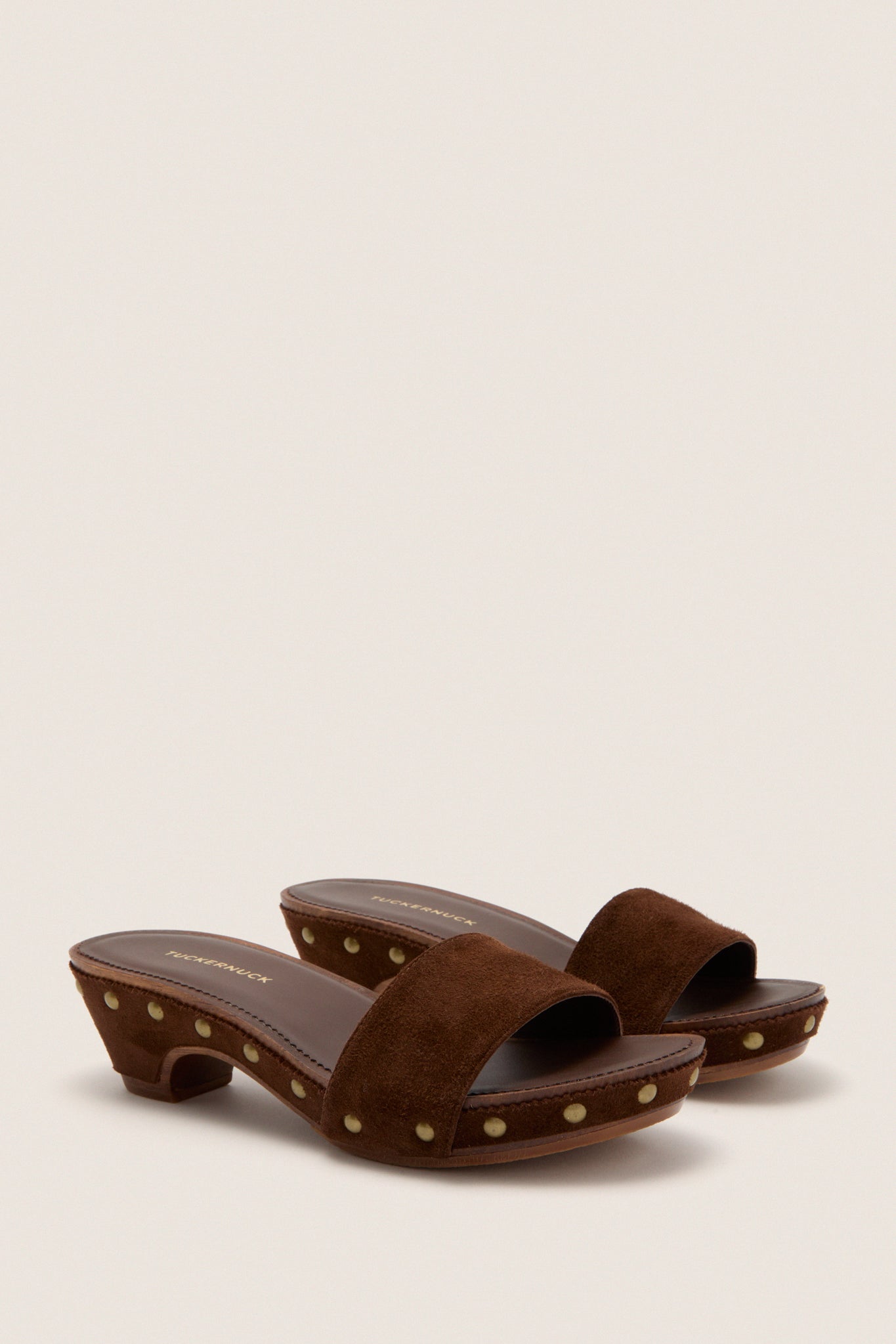Chocolate Suede Rosalie Clog Sandals | Tuckernuck Shoes