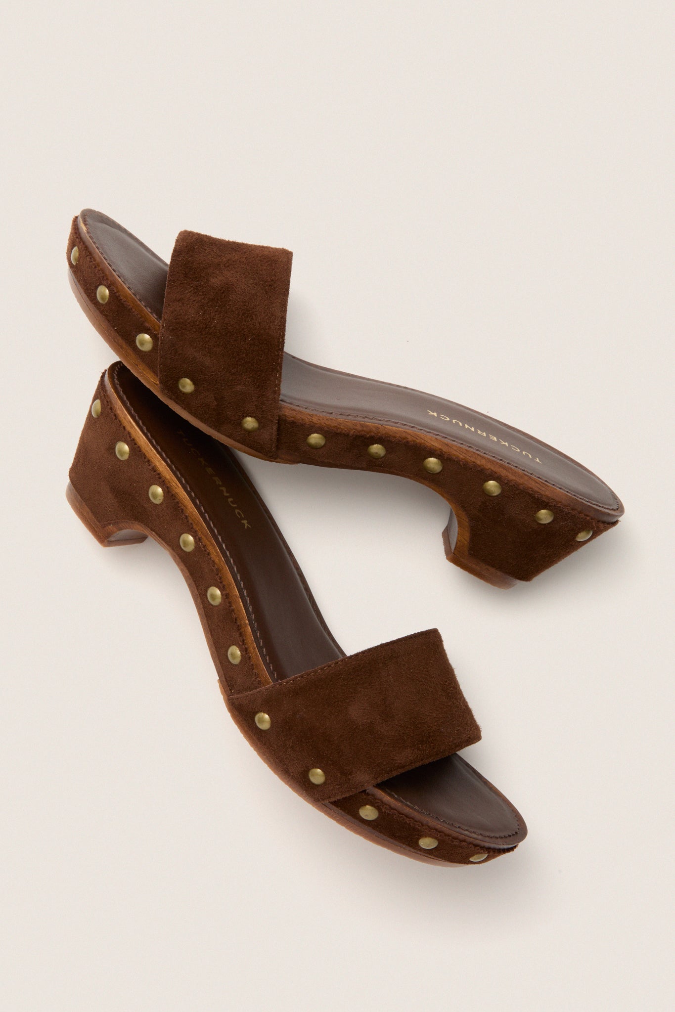 Chocolate Suede Rosalie Clog Sandals