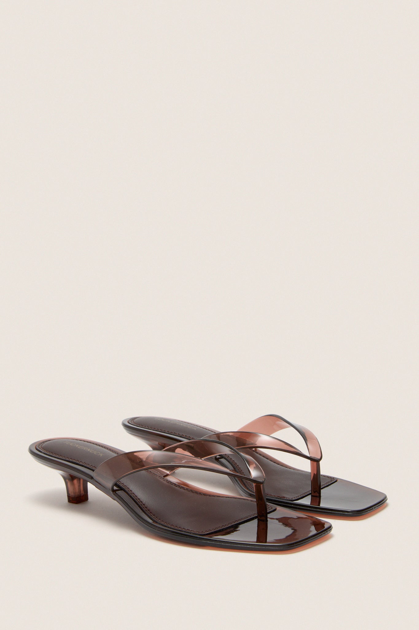 Dark Brown Gaia Jelly Heels