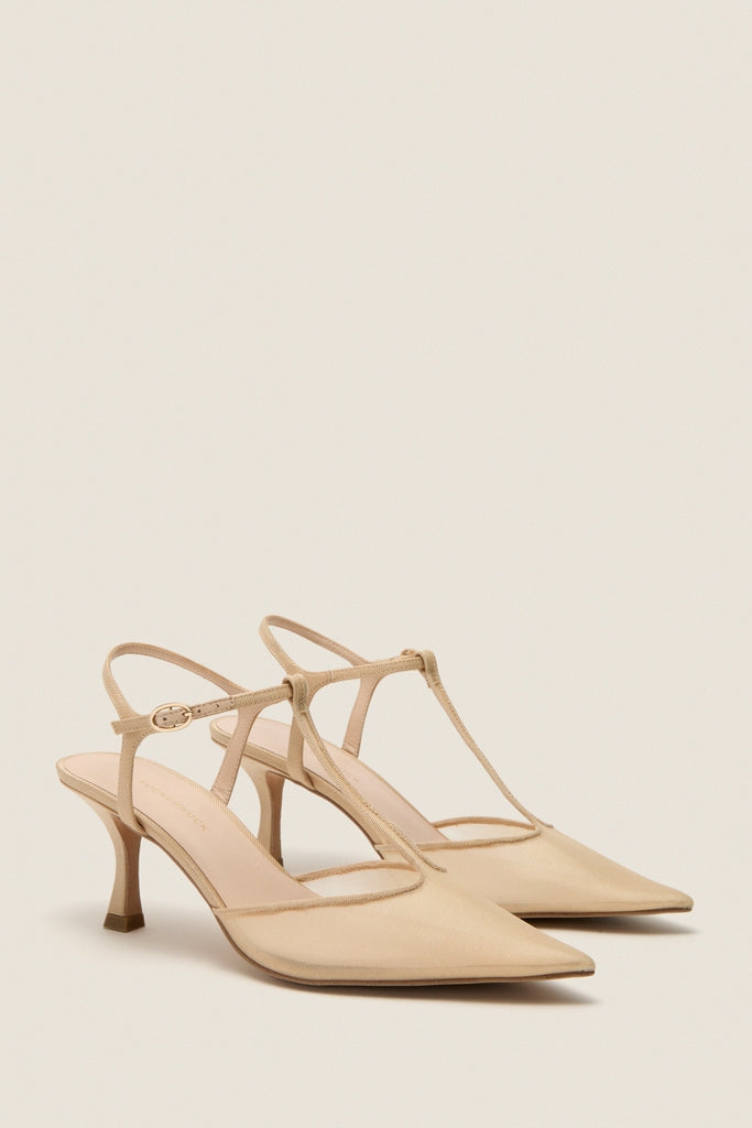 Nude Mesh Margot Heels