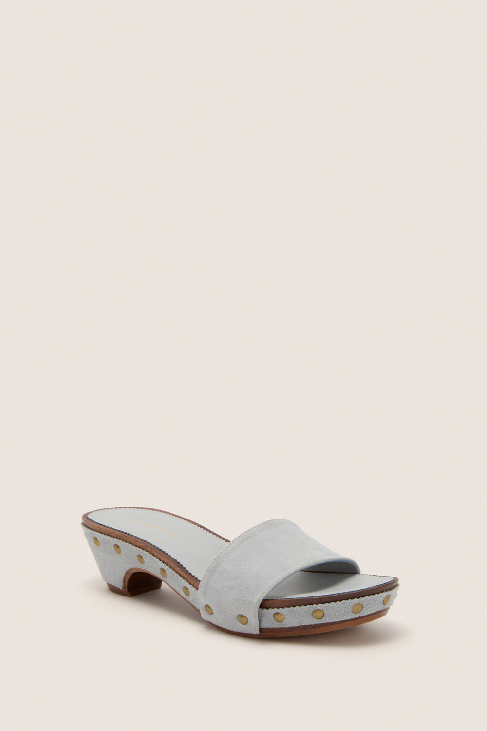 Blue Suede Rosalie Clog Sandals