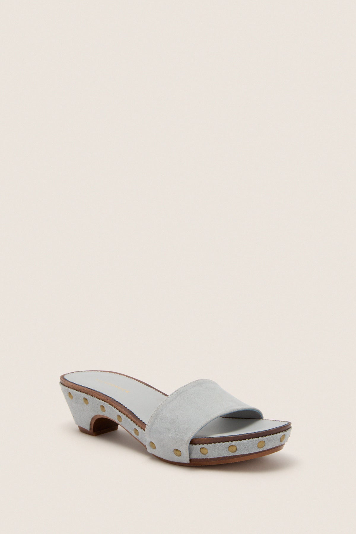 Blue Suede Rosalie Clog Sandals